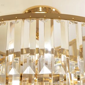 Lustră de cristal aplicată Brilagi CRYSTAL 5xE14/40W/230V auriu