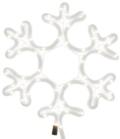 Figurina fulg de zapada de Craciun LED 3 buc. alb cald 27x27 cm 3, 27 x 27 cm