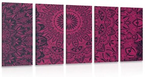Tablou 5-piese Mandala elegantă