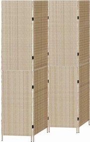 vidaXL Separator de cameră Manual Bej 195 x 180 cm poliratan