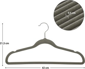 Umerase haine acoperite cu catifea 30 bucati Gri