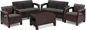 Set de mobilier de grădină Corfu Big, maro
