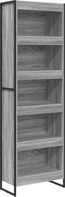 vidaXL Dulap pentru cărți 2 pcs Gri Sonoma 80 x 30 x 155 cm
