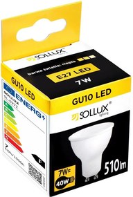 Bec LED GU10, cu lumină albă caldă 7 W – Sollux