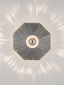 Aplica de perete cu design texturat ELVIO gri 30cm