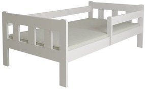 Pat pentru copii NESTY 90 x 200 cm, alb Saltea: Saltea Somnia 18 cm, Somiera: cu somiera din lamele