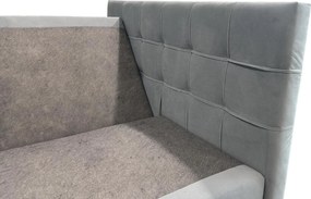 Pat boxspring tapitat DIRELIS TRINITY 180x200 cm gri Saltea: Saltea cu arcuri Bonell