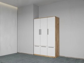 Set mobila dormitor complet Alb/Stejar Levi C01