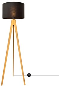 Lampadar ALBA 1xE27/15W/230V negru/stejar