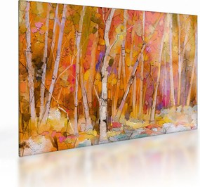 Tablou pe sticlă - Pădurea toamna (70x50 cm)