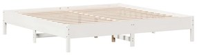 842687 vidaXL Cadru pat, alb, 180x200 cm, lemn masiv de pin