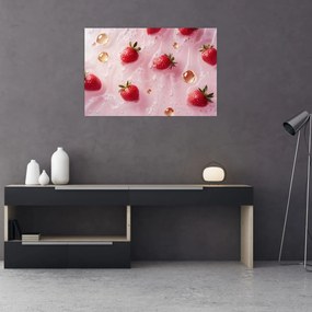 Tablou - Căpșuni în bule (90x60 cm)