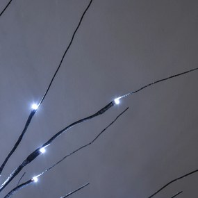 HOMCOM Brad de Crăciun Luminos Tip Mesteacăn, 150 cm, 96 Led-uri, Bază Lată, pentru Interior și Exterior, Maro | Aosom Romania