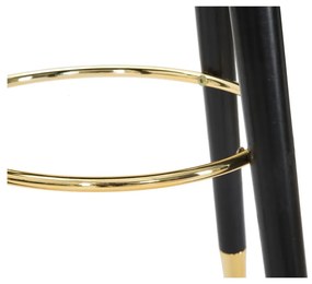 Scaun de bar Mauro Ferretti Paris Nero/Gold, negru