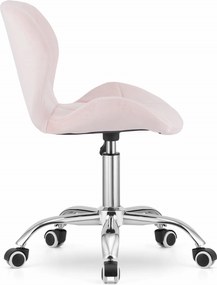 OFERTA Scaun de birou roz AVOLA VELVET II. calitate