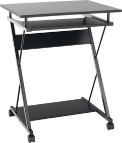 Masa PC TARAK, negru, PAL infoliat/metal, 60x48x73 cm