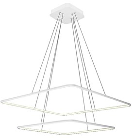 Lustra LED suspendata design modern NIX alb, 60x60cm
