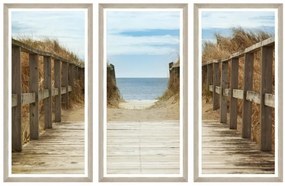 Tablou 3 piese Framed Art Beach Path