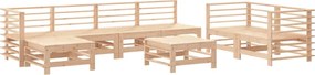 vidaXL Set mobilier de grădină din 8 piese, lemn masiv de pin