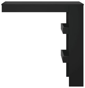 Masa bar de perete, negru, 102x45x103,5 cm, lemn prelucrat 1, Negru
