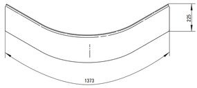 Masca frontala pentru cadita dus semirotunda 80 cm Deante 80 cm