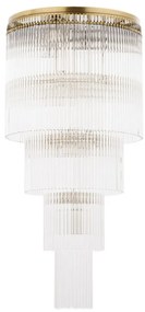 Lustra design LUX diametru 35cm din alama decorata cu sticla Filago