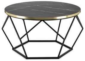 Măsuță de cafea DIAMOND 40x70 cm negru/auriu