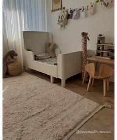 Covor crem lavabil/țesut manual din bumbac 90x130 cm Bloom Natural – Lorena Canals