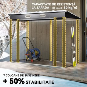 Outsunny Sopron de Gradina de 8 x 4FT Galvanizat Sopron din Metal