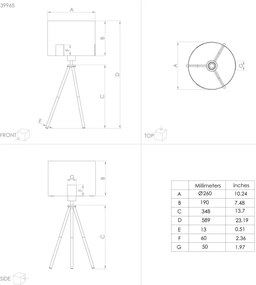 Lampă de masă Eglo 39965 TORTOLA 1xE27/40W/230V negru/auriu