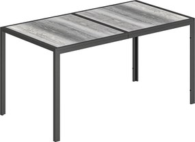 Outsunny Masă de grădină exterior pentru 6 persoane, balcon pentru terasă, pentru dining în aer liber | Aosom Romania