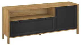 Masă TV Bruselas (stejar craft auriu + negru) . 1116786