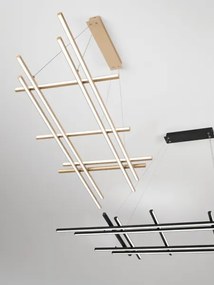 Ondaluce - Lustră LED reglabilă pe cablu MOVIDA LED/114W/230V auriu