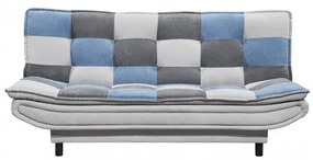 Canapea 3 Locuri Extensibila Patch, Silver Si Denim, 188 X 89 X 90 Cm
