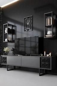 Set mobilier living Black Line antracit/negru