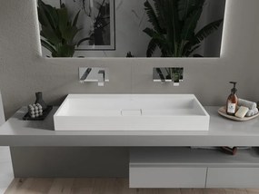 Mexen Ava chiuvetă de blat din conglomerat B/O 100 x 46 cm, albă - 23011000