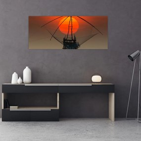 Tablou - Răsărit, Lacul Pakpra (120x50 cm)