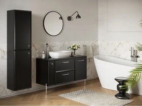 Cersanit S1022-007 - Dulap de baie suspendat MILLE 20x45 cm, negru mat