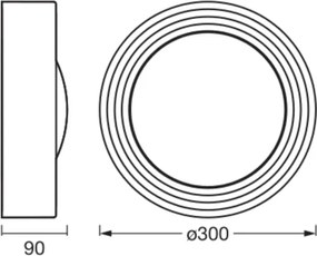 Osram - Plafonier LED cu reglaj al intensității ORBIS CONCRETE LED/13W/230V Ø30 cm maro/beton
