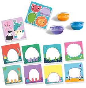 My first - Set acuarele pentru degete si tablouri cu animale de jucarie