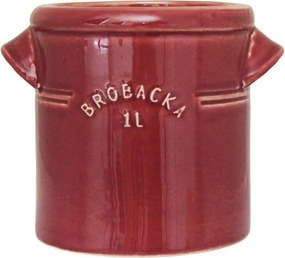 Ghiveci din ceramică glazurată manual 1L burgundy, „Brobacka”