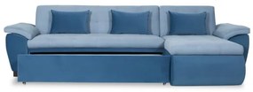 Coltar Extensibil Dreapta Novara, Albastru, 309 x 172 x 90 Cm