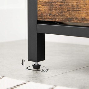 Pantofar cu bancuta TAYLOR 80x30 cm, rustic maro/negru