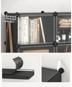 Raft modular cu compartimente BOXIFY, negru