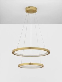 Lustra LED suspendata design circular EMPATIA D-60/40cm aurie