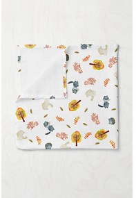 Pătură pentru copii albă din muselină 75x100 cm Forest – Mijolnir