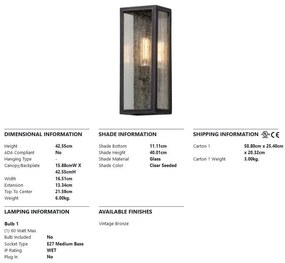 Aplica de perete exterior design vintage DIXON IP44
