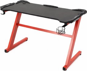 Birou gaming SIG 03R, sistem iluminare LED, bază metalică în formă de Z, picioare reglabile, 120x60x76 cm