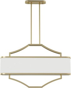 Open Design OR84856 - Lustră cu tijă GERDO OVALE 6xE14/12W/230V alamă/alb