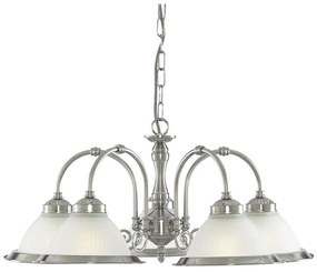 Lustră pe lanț Searchlight 1045-5 AMERICAN DINER 5xE14/60W/230V crom